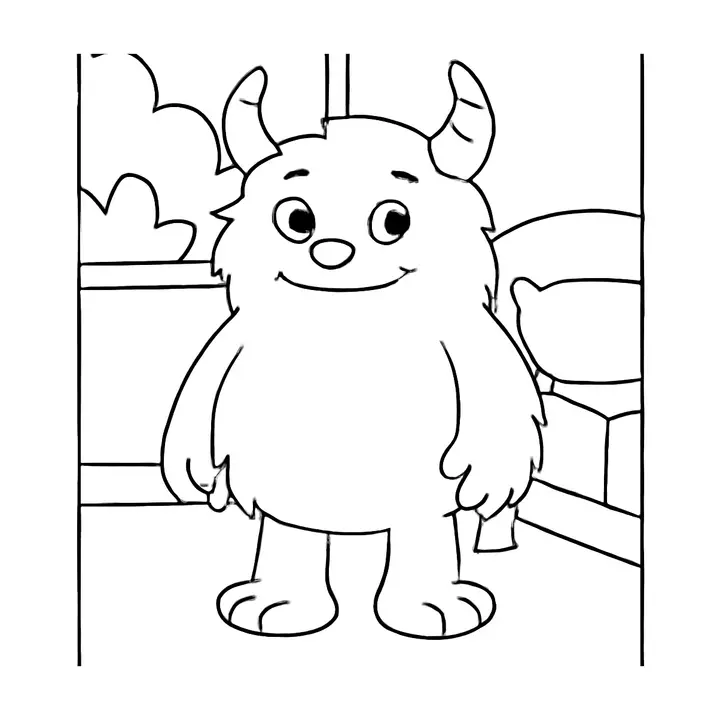 Coloriage Monstres gentils à imprimer