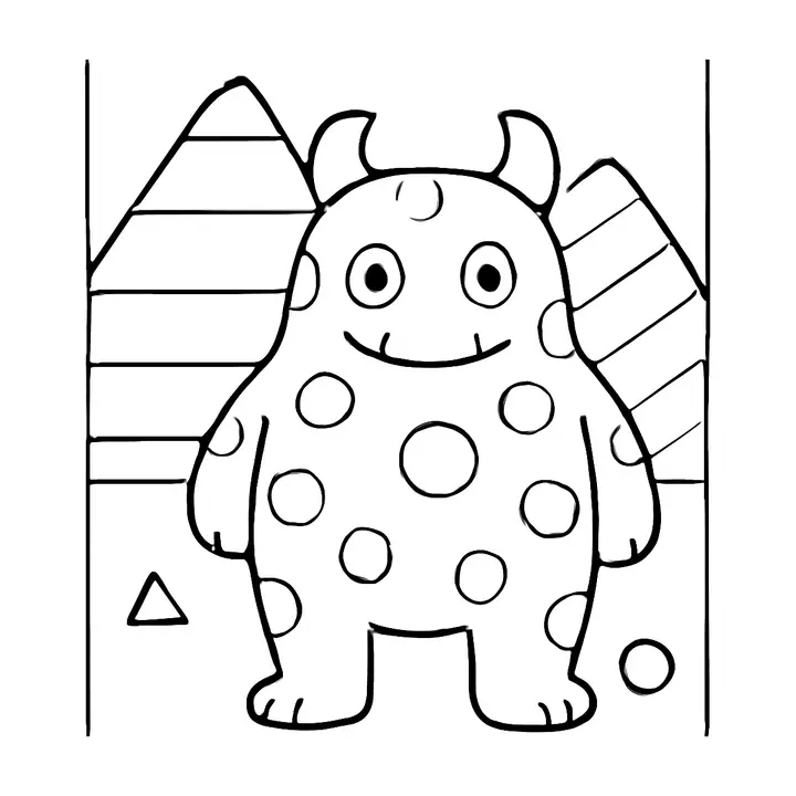 Coloriage Monstres gentils gratuit à imprimer