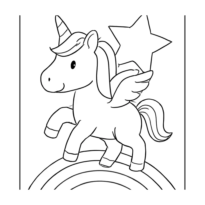 Coloriage Licornes pour enfants à imprimer