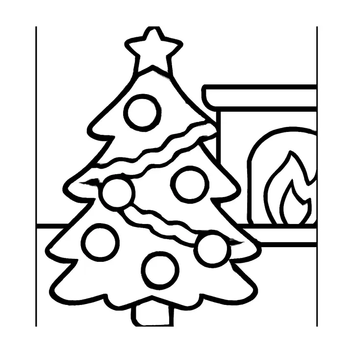 Coloriage Noël facile à imprimer