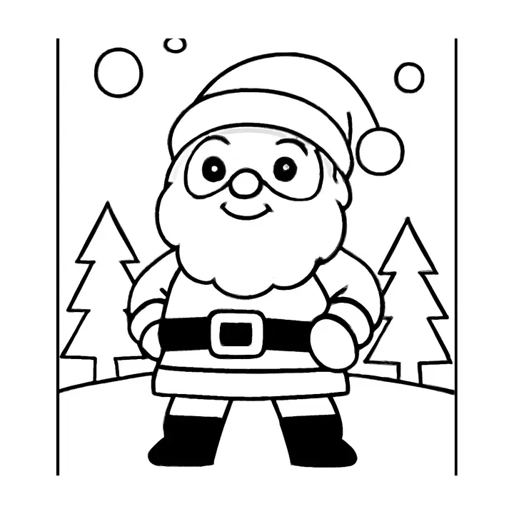 Coloriage Noël magique à imprimer pour petits artistes