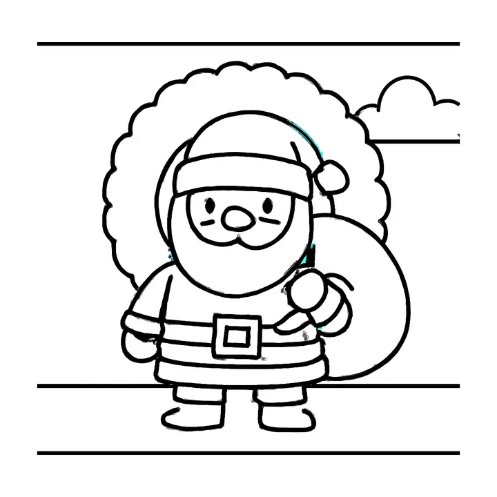 Coloriage Noël magique à imprimer pour les petits artistes