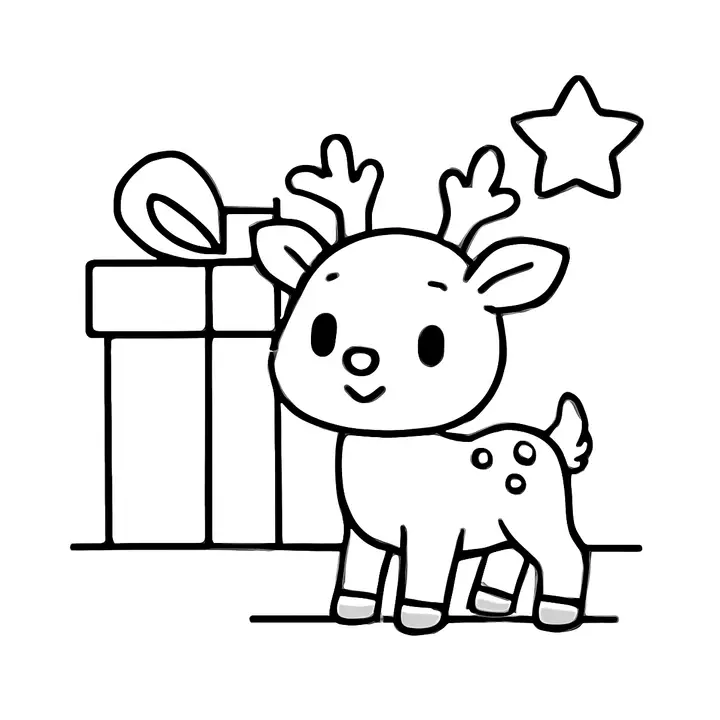 Coloriage Noël magique à imprimer pour petits artistes