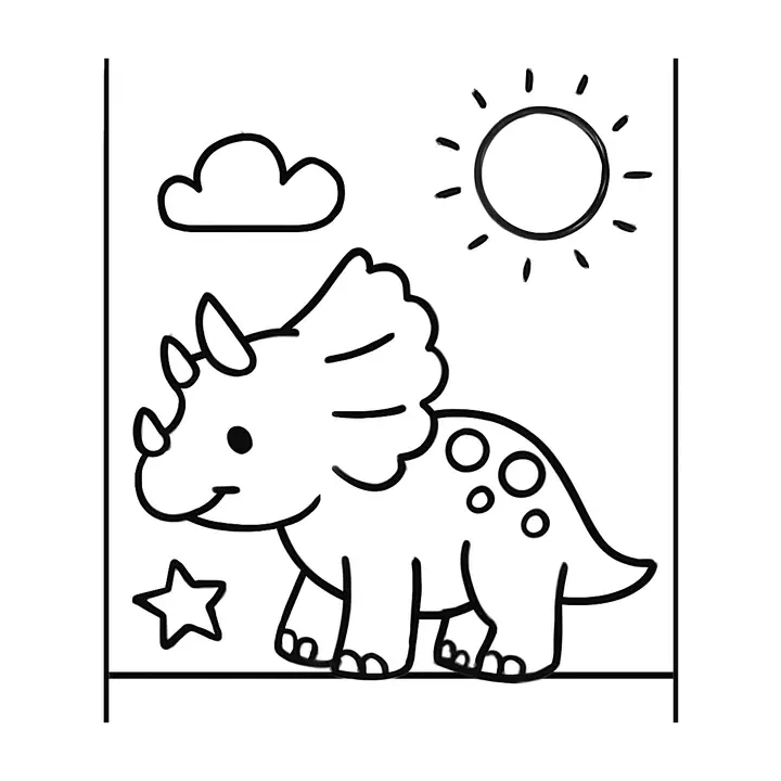 Coloriage de dinosaures amusants à imprimer gratuitement