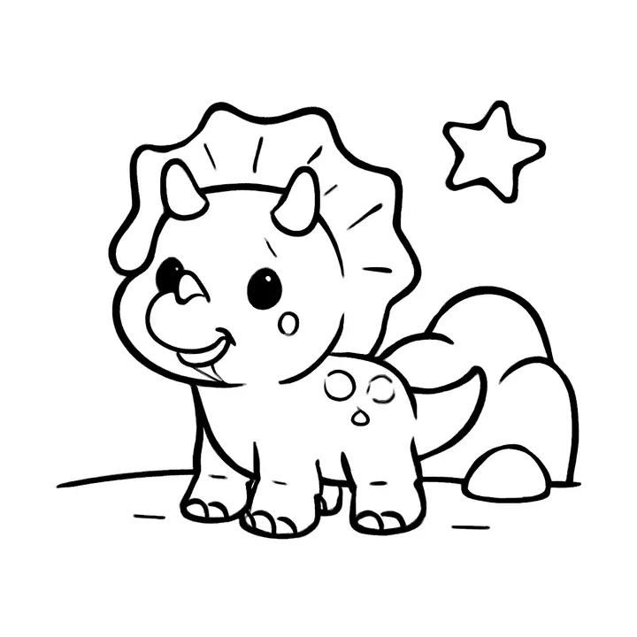 Coloriage de dinosaures magiques à imprimer gratuitement