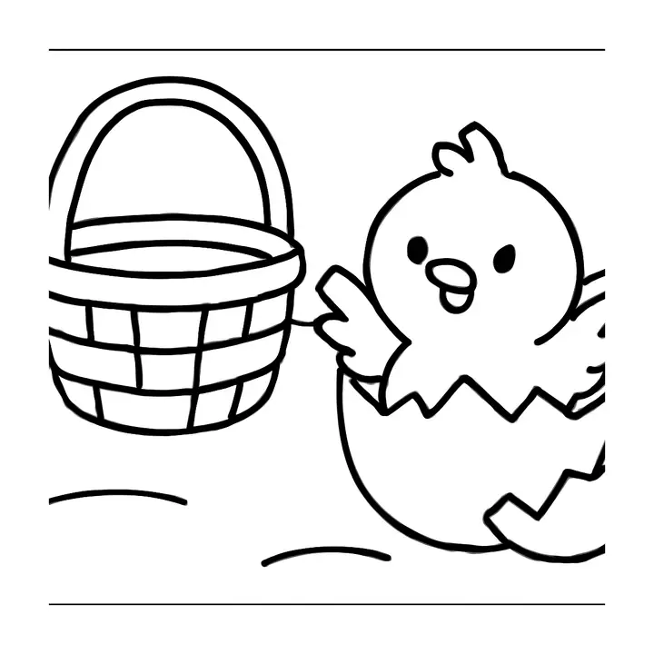 Coloriage de Pâques gratuit pour petits artistes