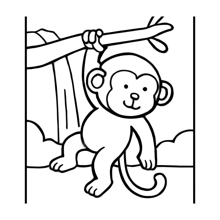 Coloriage jungle magique à imprimer pour petits explorateurs