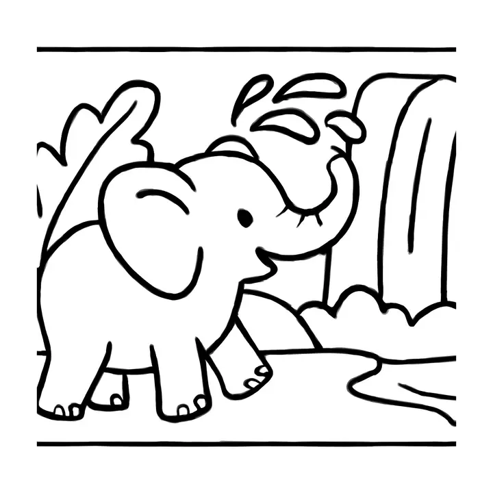 Coloriage jungle amusant à imprimer pour petits aventuriers