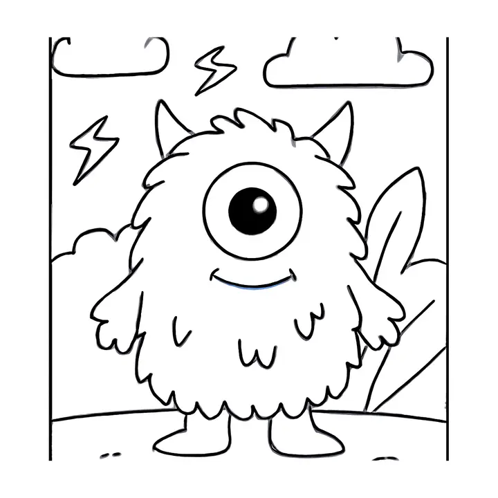 Coloriage de monstres gentils gratuits pour petits artistes