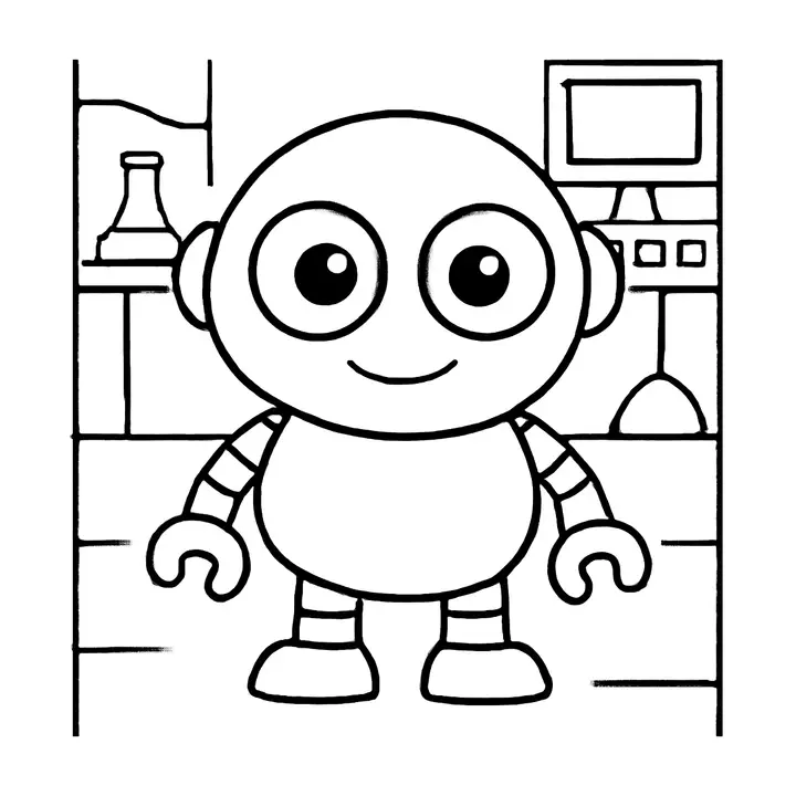 Coloriage de robots futuristes à imprimer gratuitement