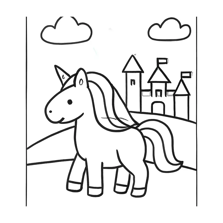 Coloriage licorne féerique gratuit pour les petits artistes
