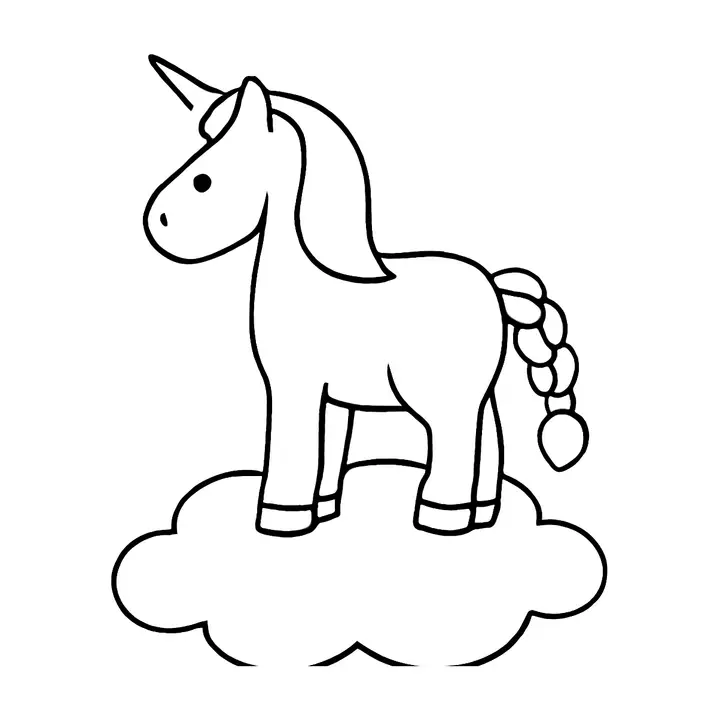 Coloriage licorne enchantée à imprimer pour petits artistes