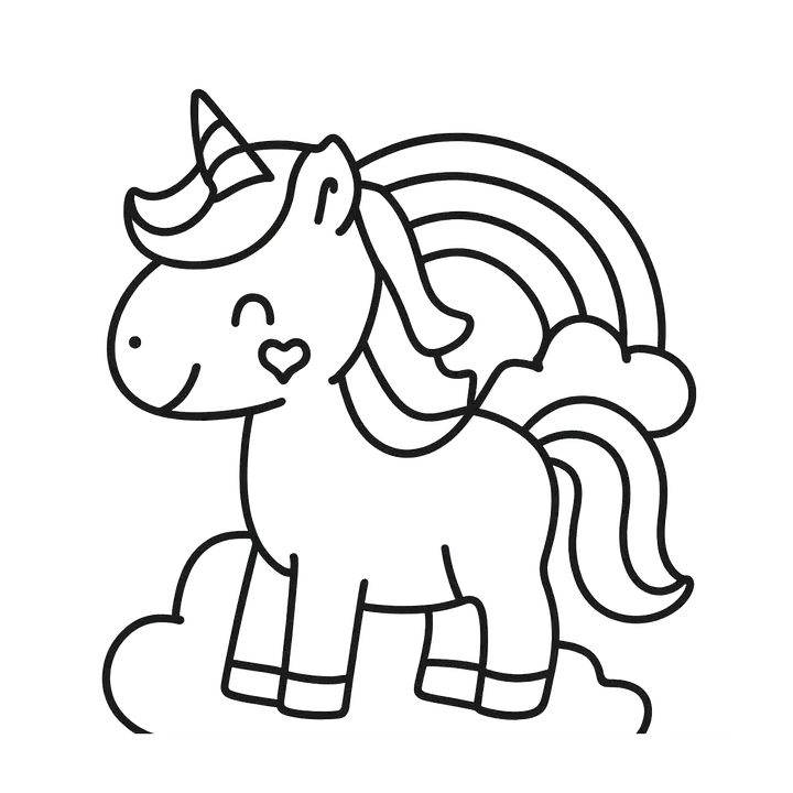 Coloriage licorne enchantée à imprimer gratuitement