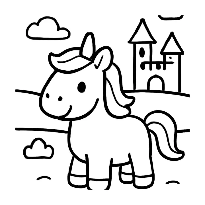 Coloriage licorne féerique gratuit à imprimer