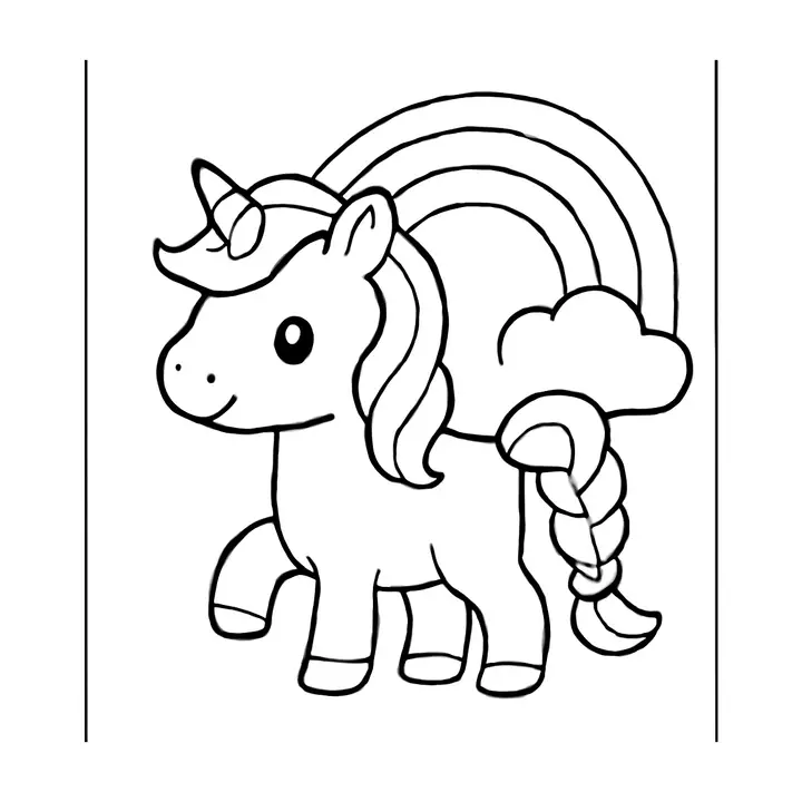 Coloriage licorne joyeuse à imprimer pour les petits…