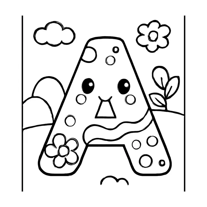 Coloriage alphabet amusant à imprimer pour les petits