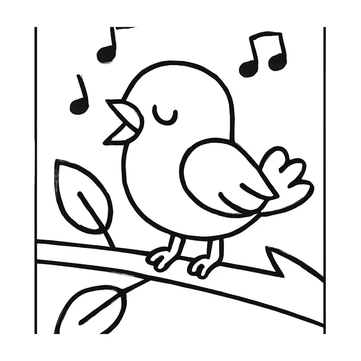 Coloriage oiseaux rigolos à imprimer pour les petits