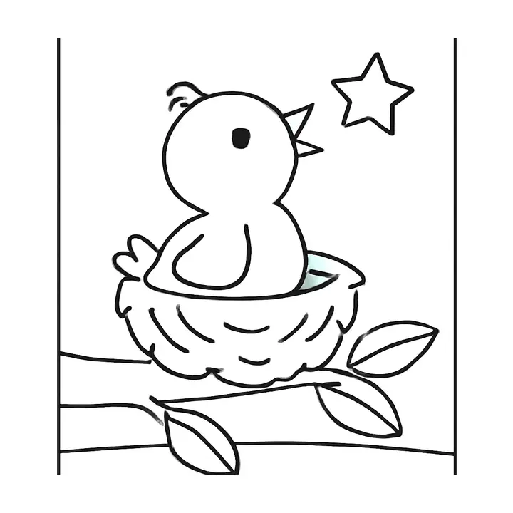 Coloriage d'oiseaux rigolos à imprimer gratuitement