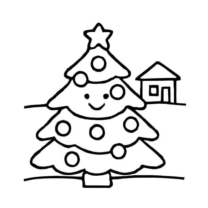 Coloriage Noël magique à imprimer pour petits artistes