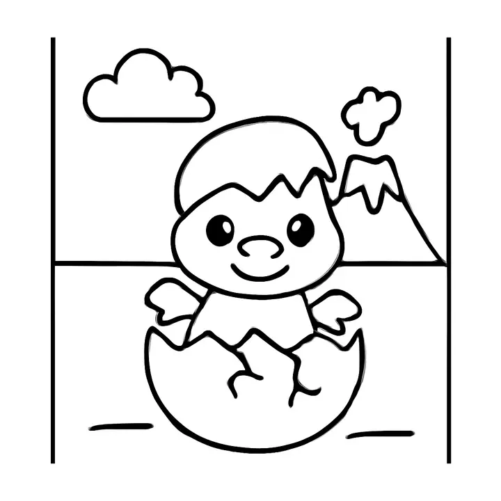 Coloriage dinosaure amusant à imprimer pour petits artistes