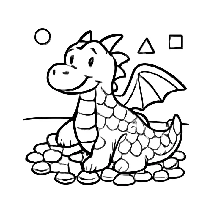 Coloriage dragon magique à imprimer pour petits artistes
