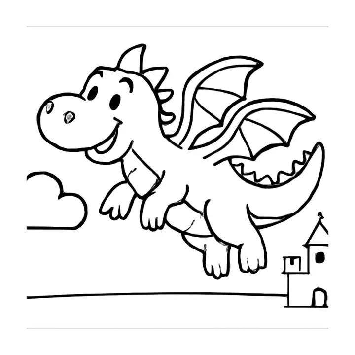 Coloriage dragon magique à imprimer pour petits artistes