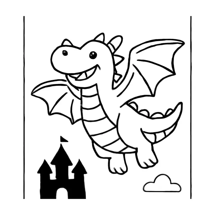 Coloriage dragons magiques à imprimer pour petits artistes