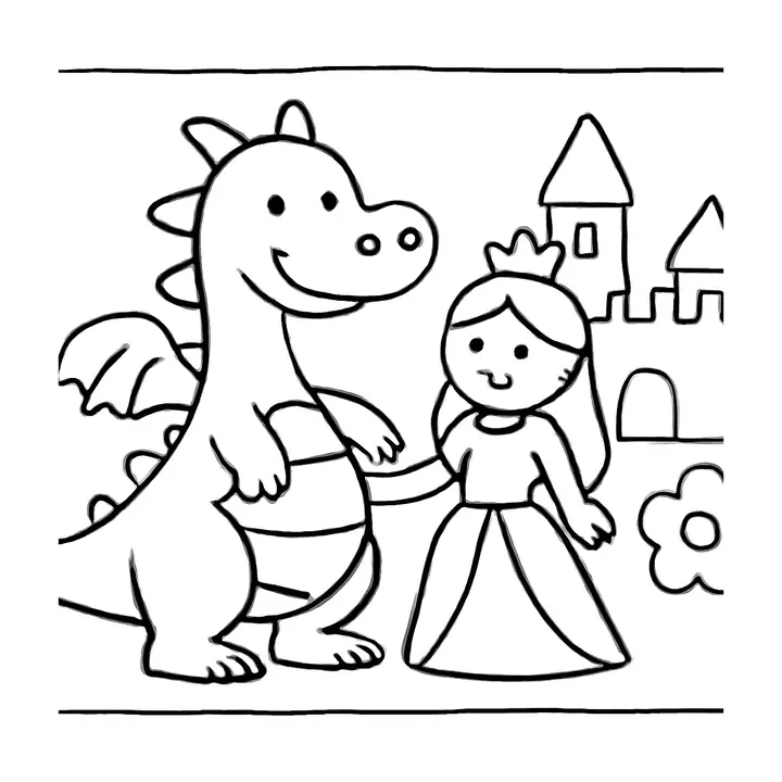 Coloriage dragons magiques à imprimer pour enfants