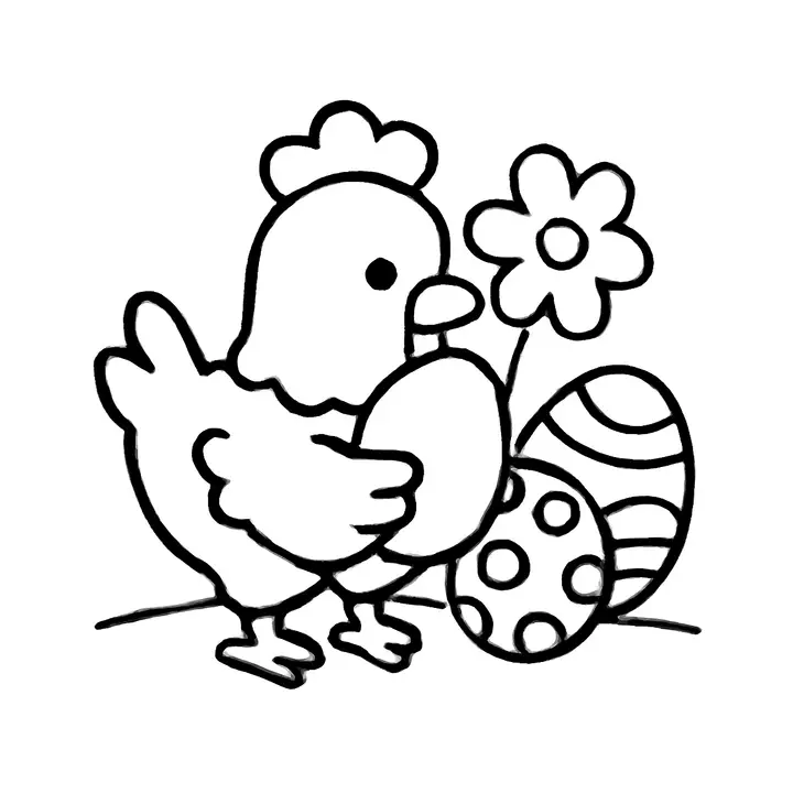 Coloriage Pâques amusant à imprimer pour les petits artistes