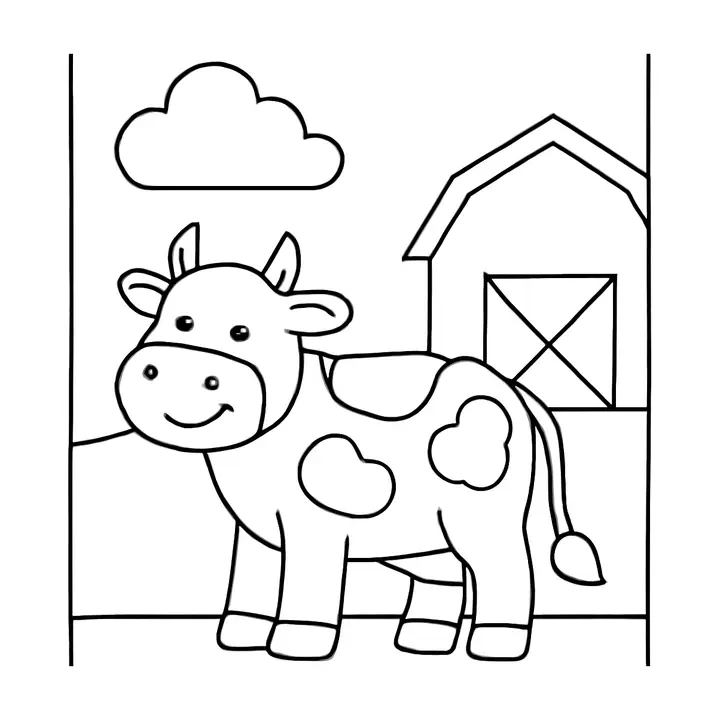 Coloriage amusant d'animaux de la ferme à imprimer