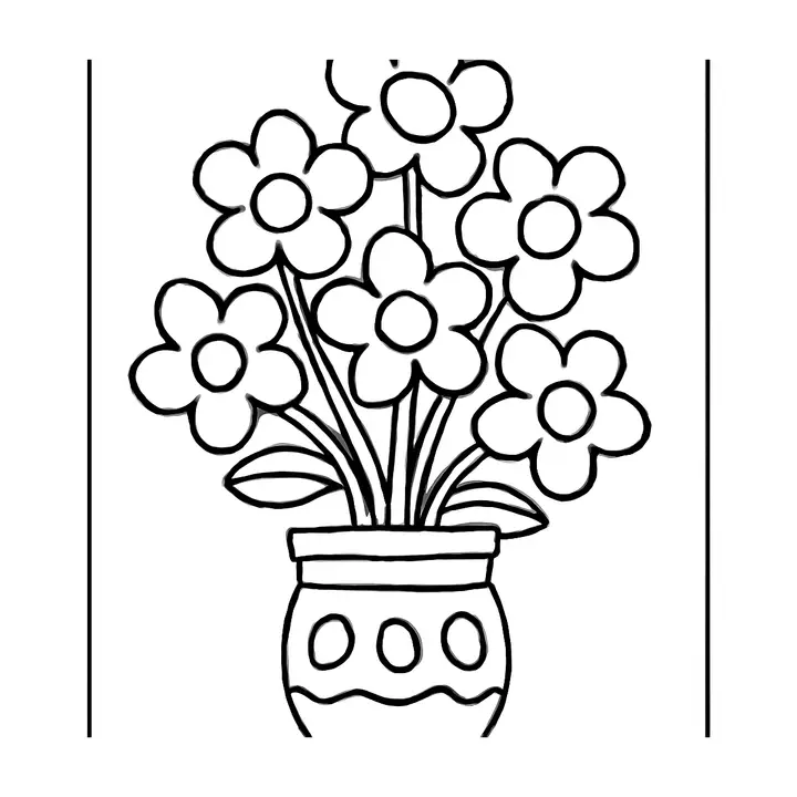 Coloriage de fleurs colorées à imprimer pour les petits