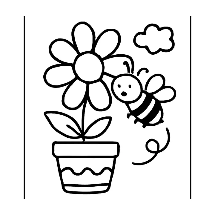 Coloriage nature et fleurs gratuit pour petits artistes