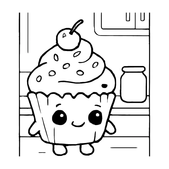 Coloriage gourmand à imprimer pour petits chefs