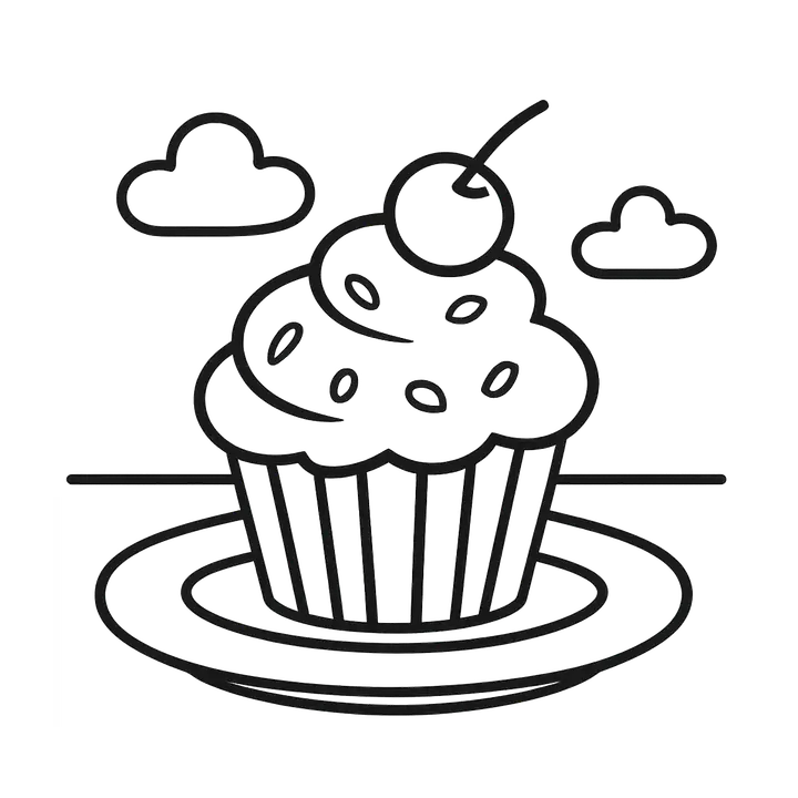 Coloriage délicieux de nourriture à imprimer pour enfants