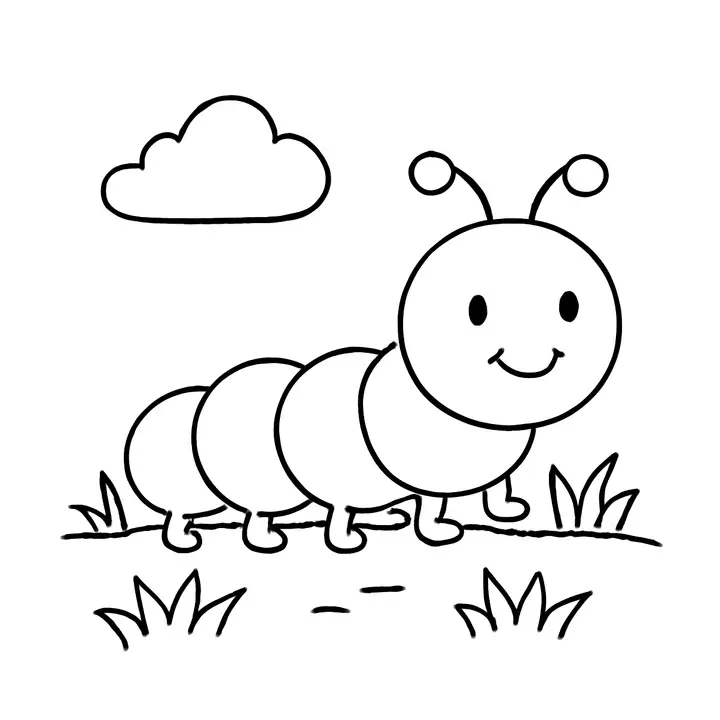 Coloriage d'insectes rigolos à imprimer pour les petits