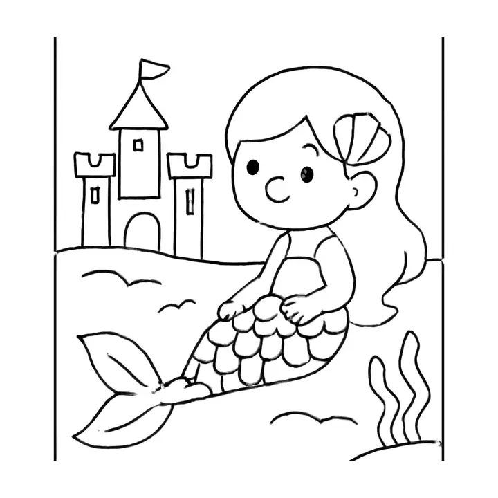 Coloriage sirènes magiques à imprimer pour les petits…