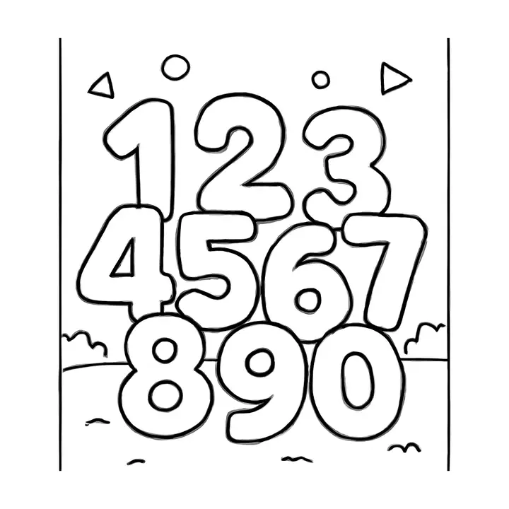 Coloriage des chiffres amusants à imprimer gratuitement