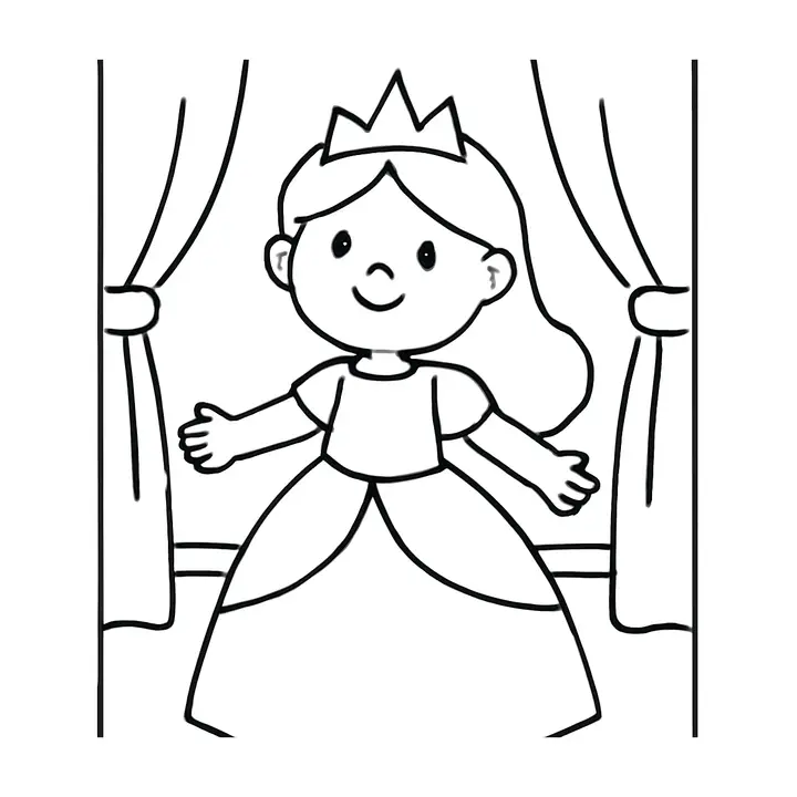 Coloriage princesse féérique à imprimer pour petits artistes