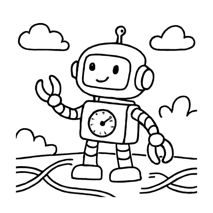Coloriage de robots futuristes à imprimer gratuitement