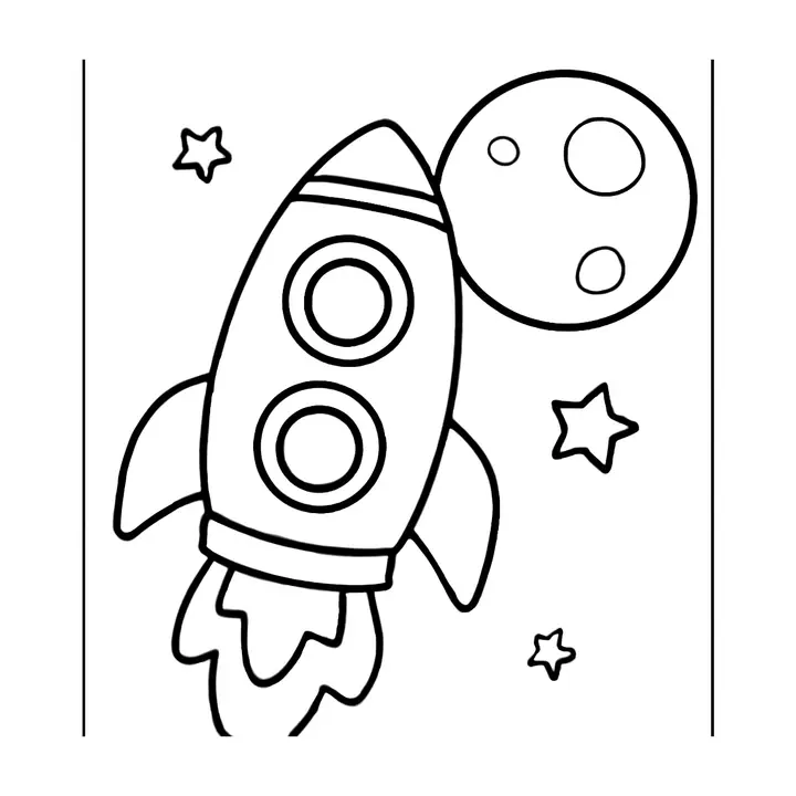 Coloriage étoiles et planètes à imprimer gratuitement