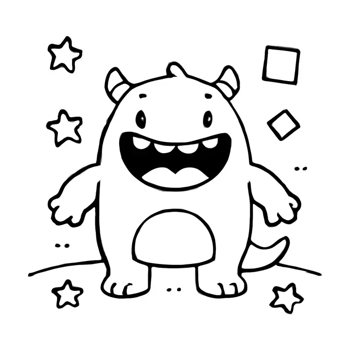 Coloriage Monstres gentils à imprimer