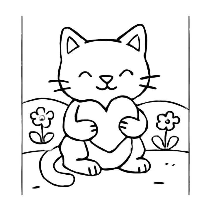 Coloriage Saint-Valentin à imprimer