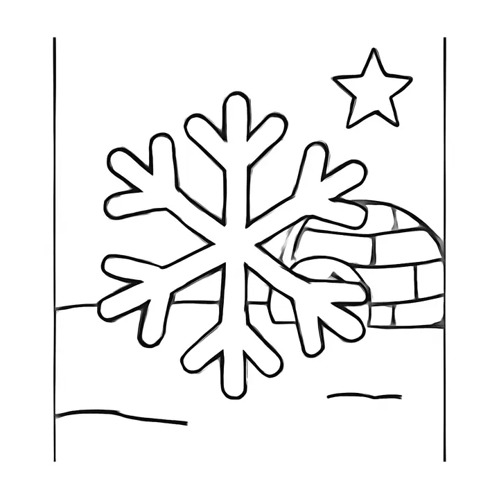 Coloriage Neige et hiver à imprimer