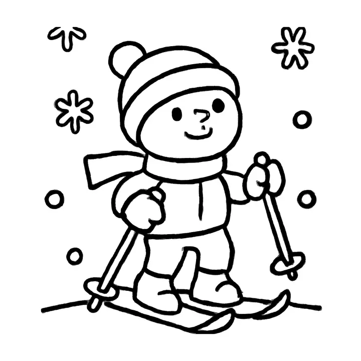 Coloriage Neige et hiver à imprimer