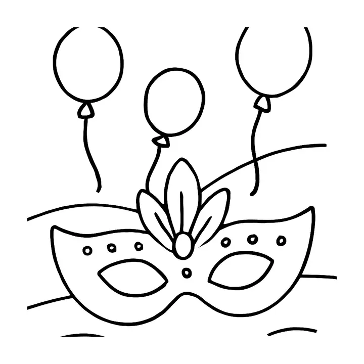Coloriage Carnaval à imprimer