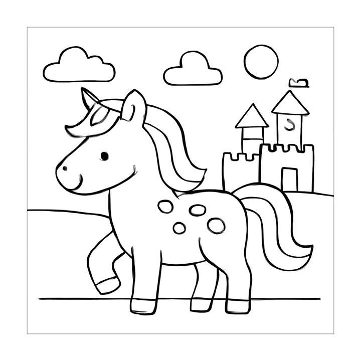 Coloriage Licornes à imprimer