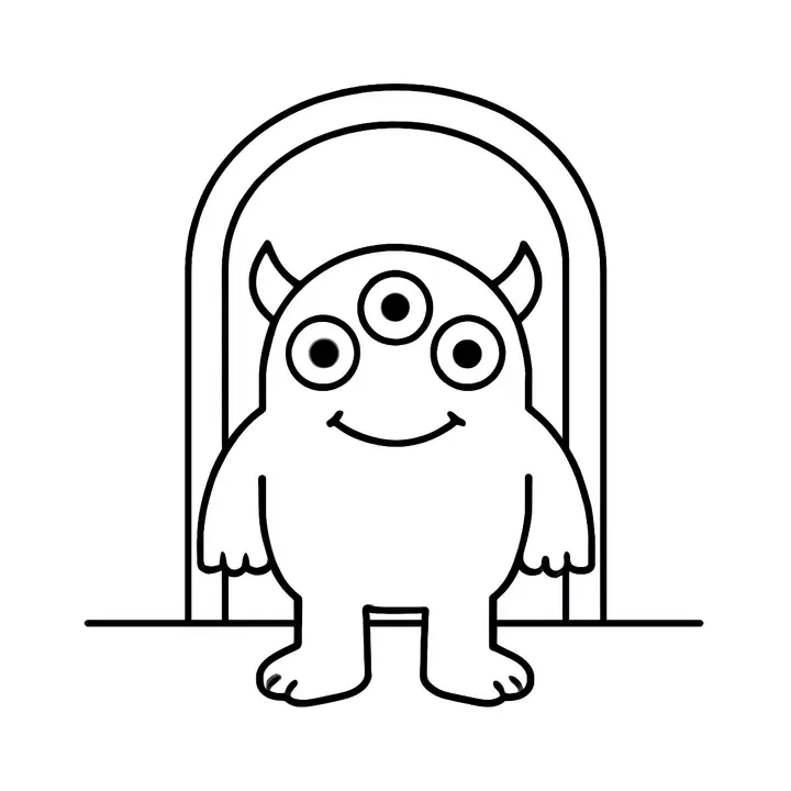 Coloriage Monstres gentils à imprimer