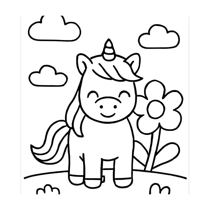 Coloriage Licornes à imprimer