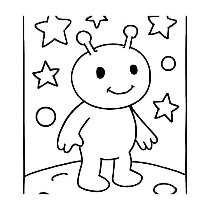 Coloriage Espace à imprimer