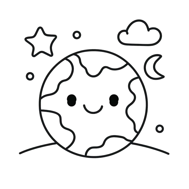 Coloriage Kawaii à imprimer